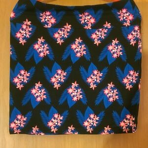 Charlotte Russe Floral Patterned Body Con Straight Skirt XL